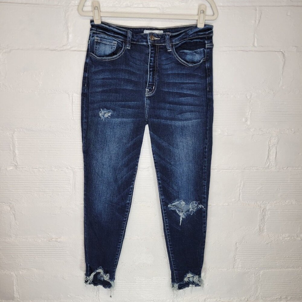 KanCan Dark Blue Distressed Skinny Jeans